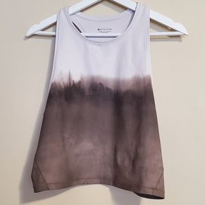 Athleta Shanti Watercolor Stripe Crop Tank Top Women's Size Large